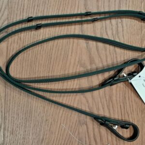 Hestagallery Supergrip tøjle med stoppere og trenselukning. Grøn