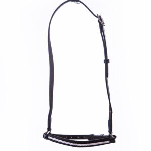 Hestagallery næserem med hvid flet til islænder