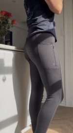 Ridetights med lynlåslomme - Billede 4