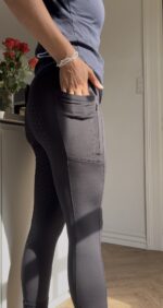 Ridetights med lynlåslomme - Billede 5